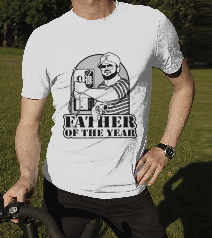AK Guy Father Of The Year Phone Booth And Gun T-Shirt
