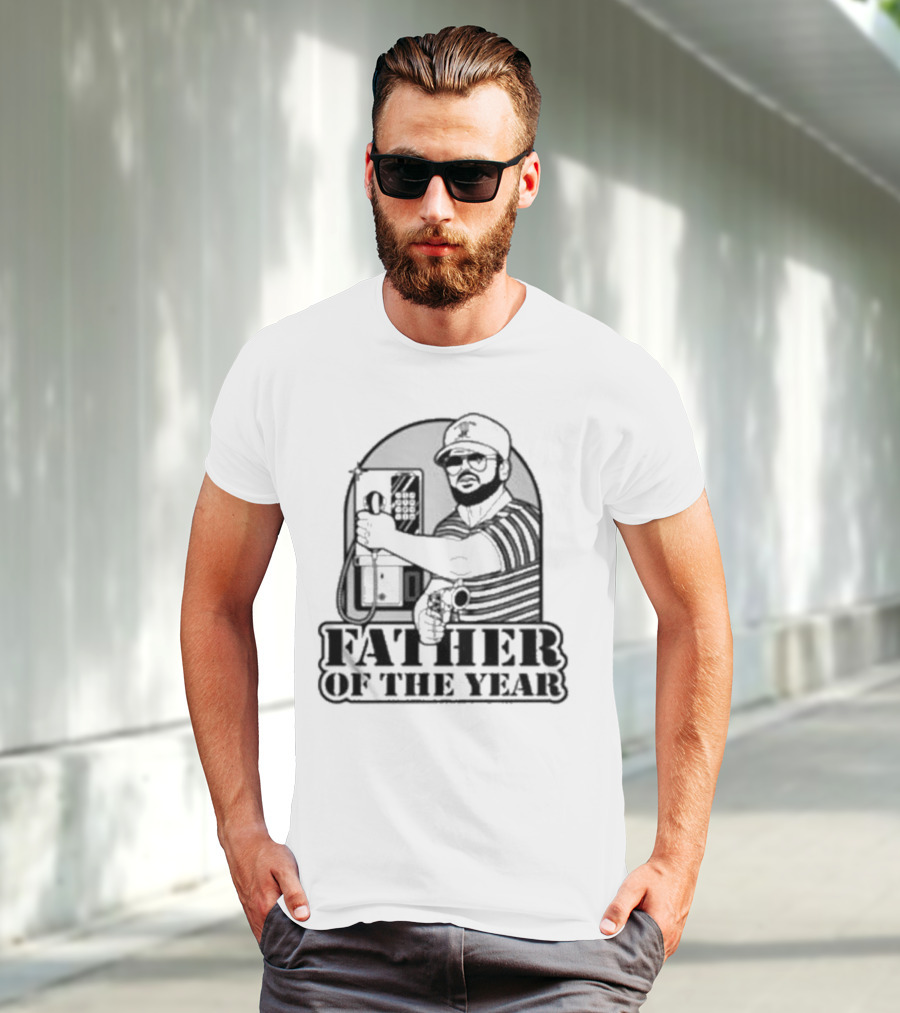 AK Guy Father Of The Year Phone Booth And Gun T-Shirt