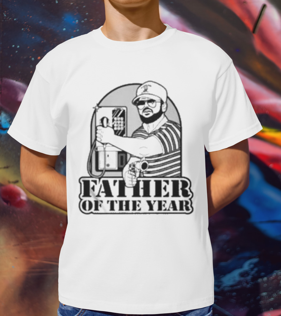 AK Guy Father Of The Year Phone Booth And Gun T-Shirt