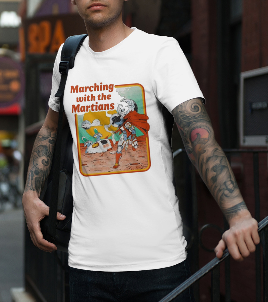 Marching With The Martians Dexter And The Moonrocks Retro Sci-Fi Adventure T-Shirt