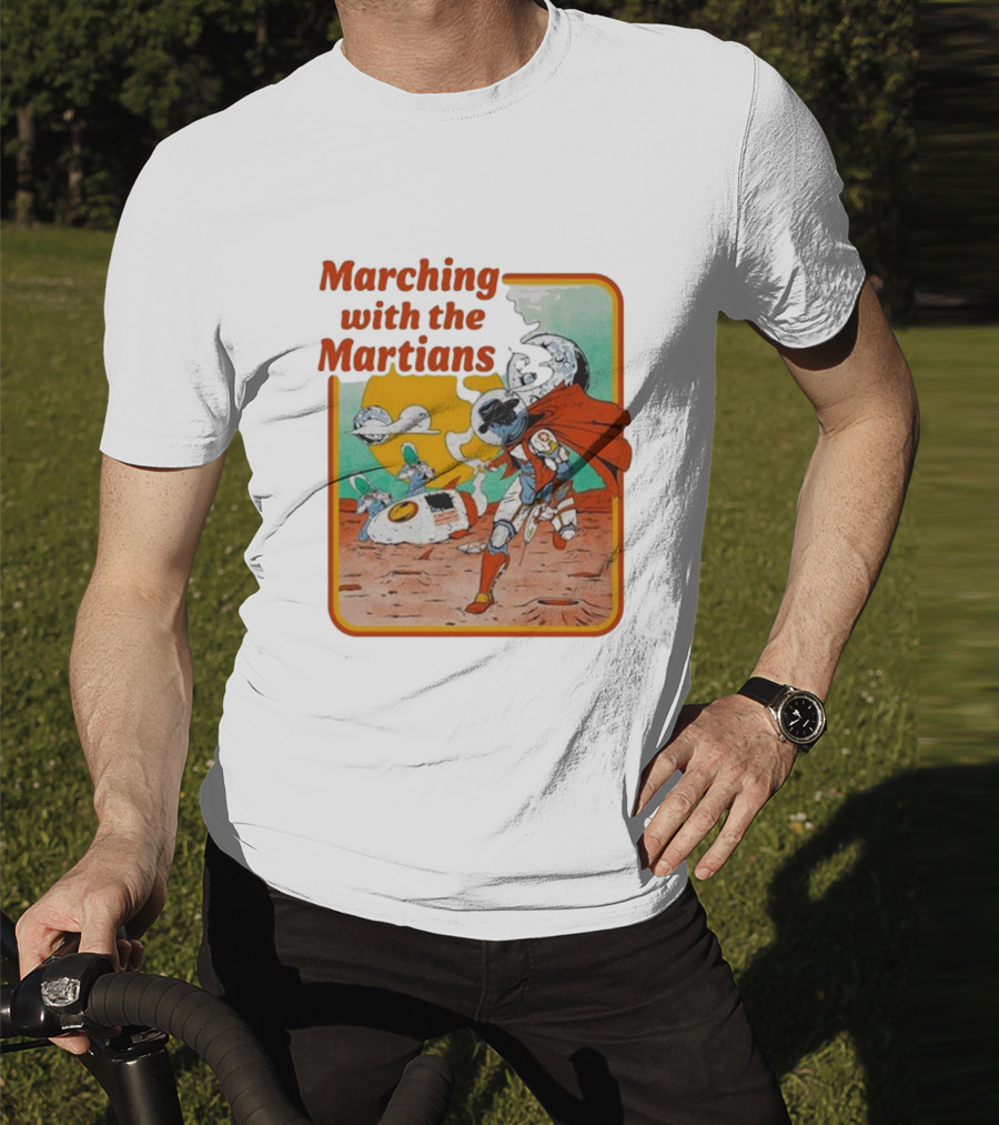 Marching With The Martians Dexter And The Moonrocks Retro Sci-Fi Adventure T-Shirt