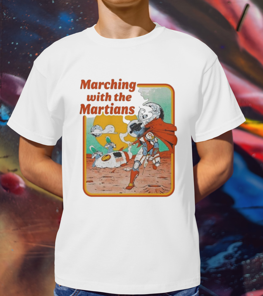 Marching With The Martians Dexter And The Moonrocks Retro Sci-Fi Adventure T-Shirt