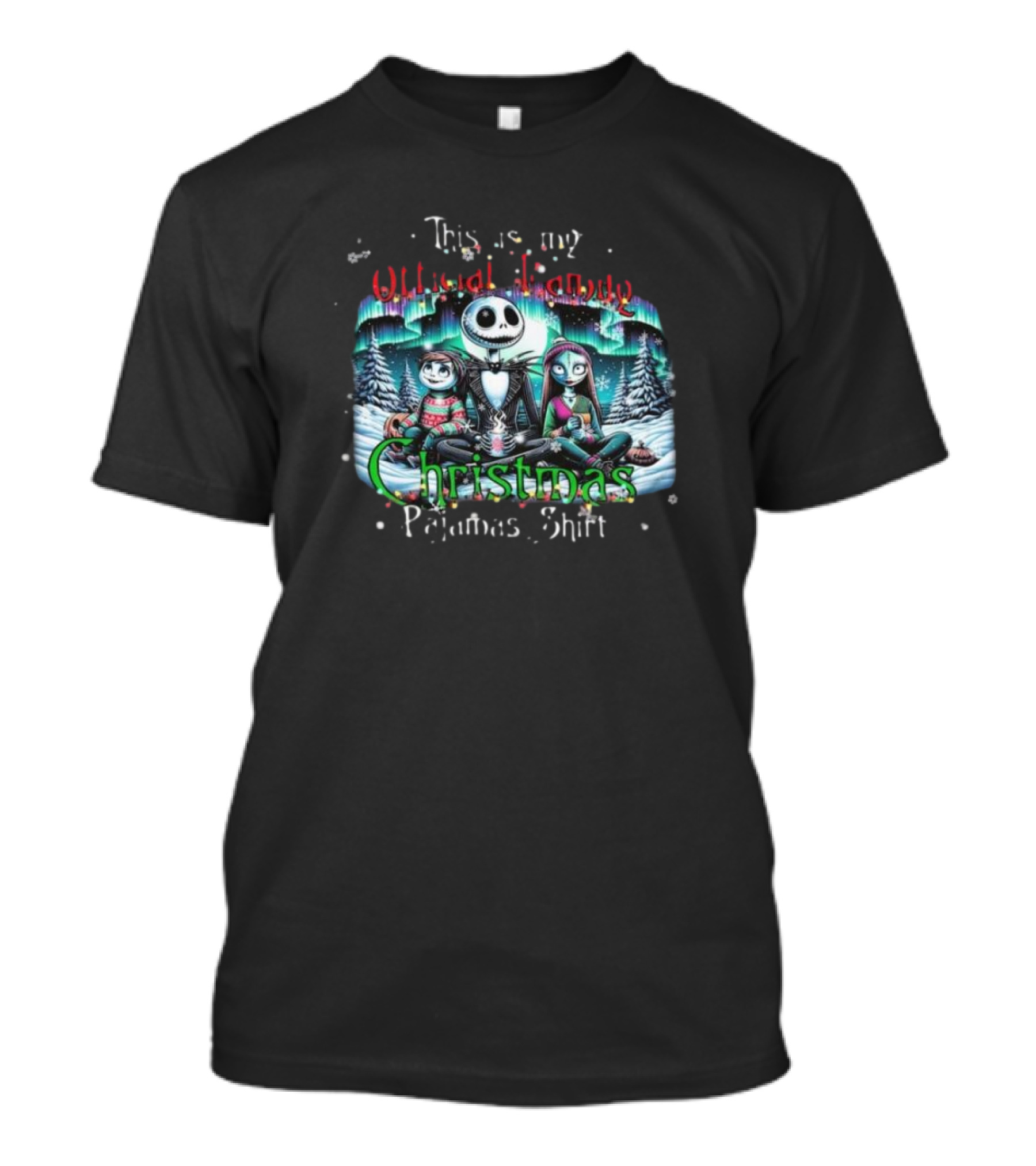 The Nightmare Before Christmas This Is My Official Family Christmas Pajamas Shirt T-Shirt