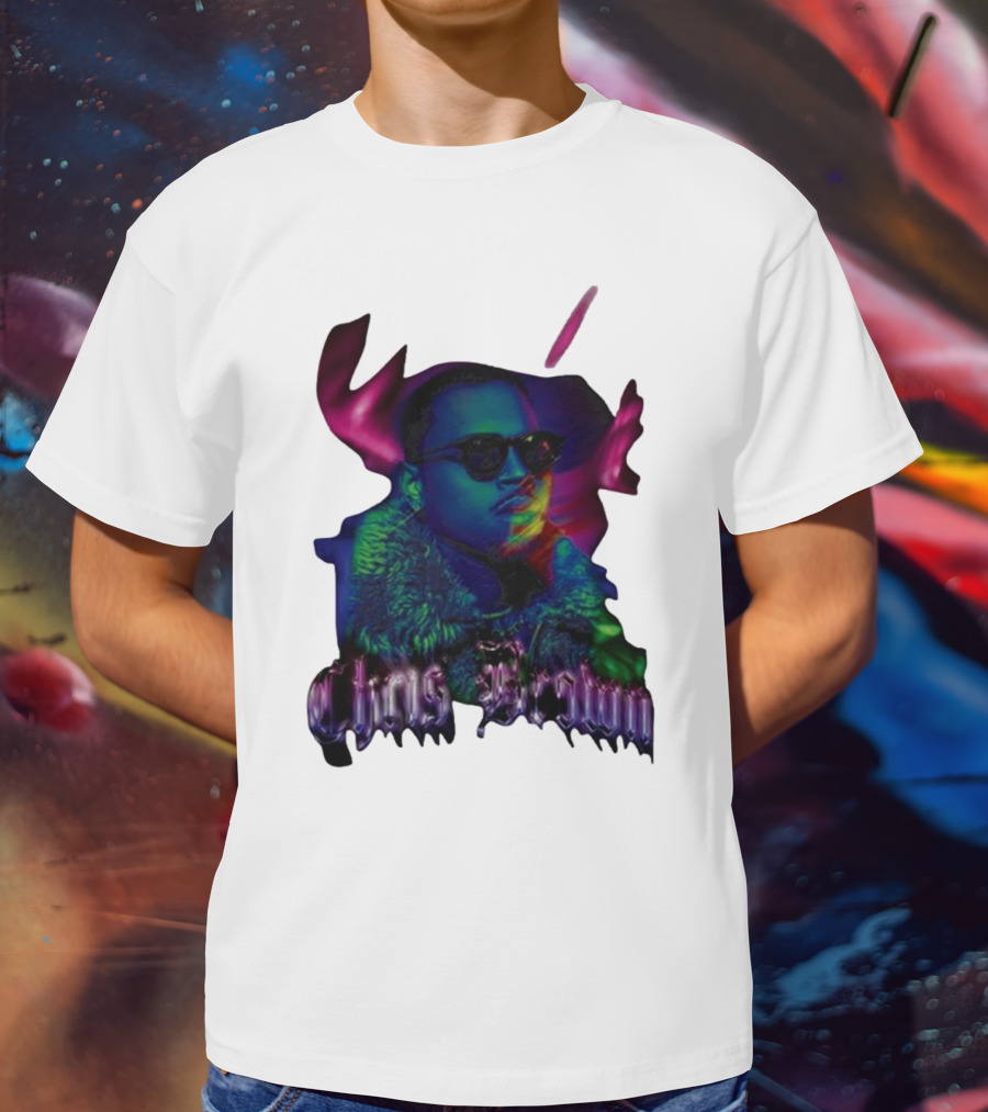 Chris Brown Psychedelic Northern Lights T-Shirt