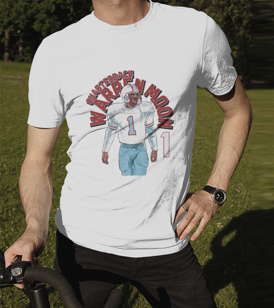Warren Moon Quarterback Houston Oilers Number 1 T-Shirt
