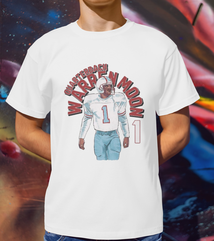 Warren Moon Quarterback Houston Oilers Number 1 T-Shirt