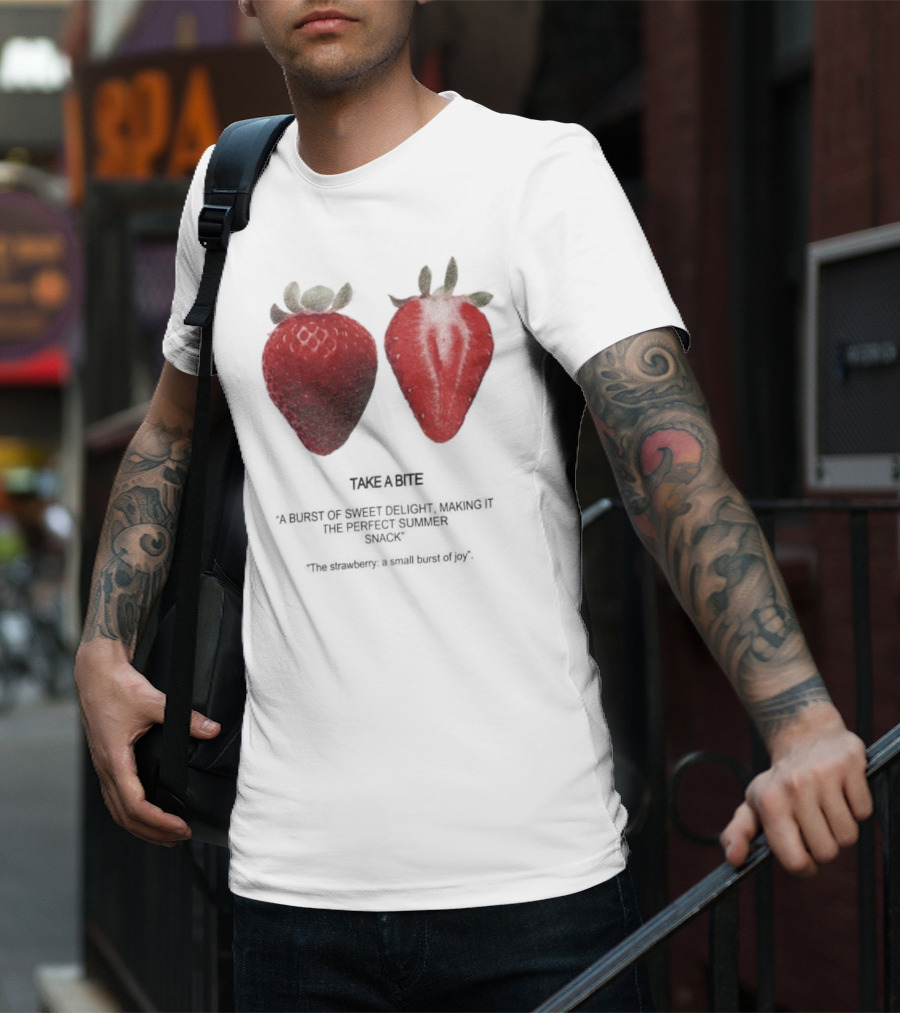 Take A Bite A Burst Of Sweet Delight The Perfect Summer Snack Strawberry T-Shirt