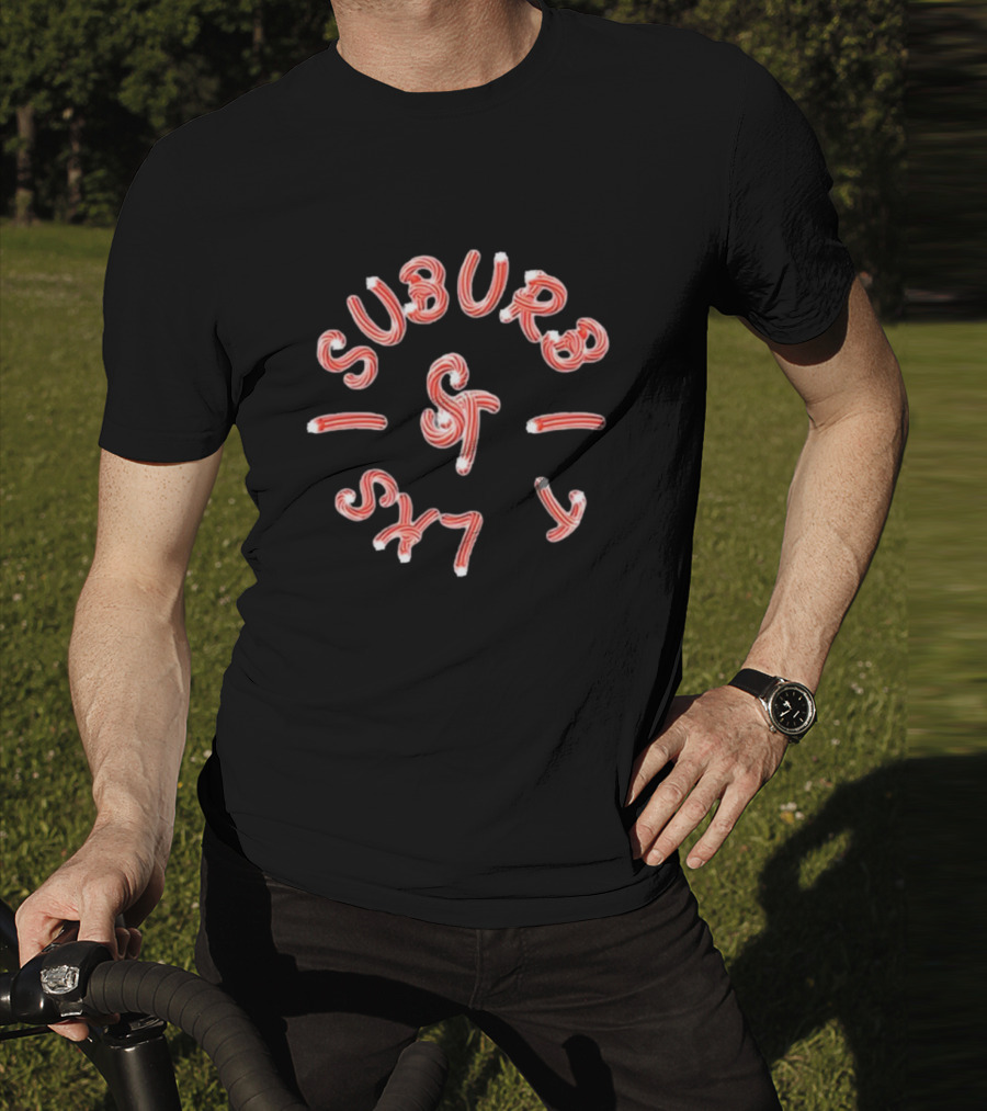 Suburb Talks Candy Cane New Curved Stripe T-Shirt