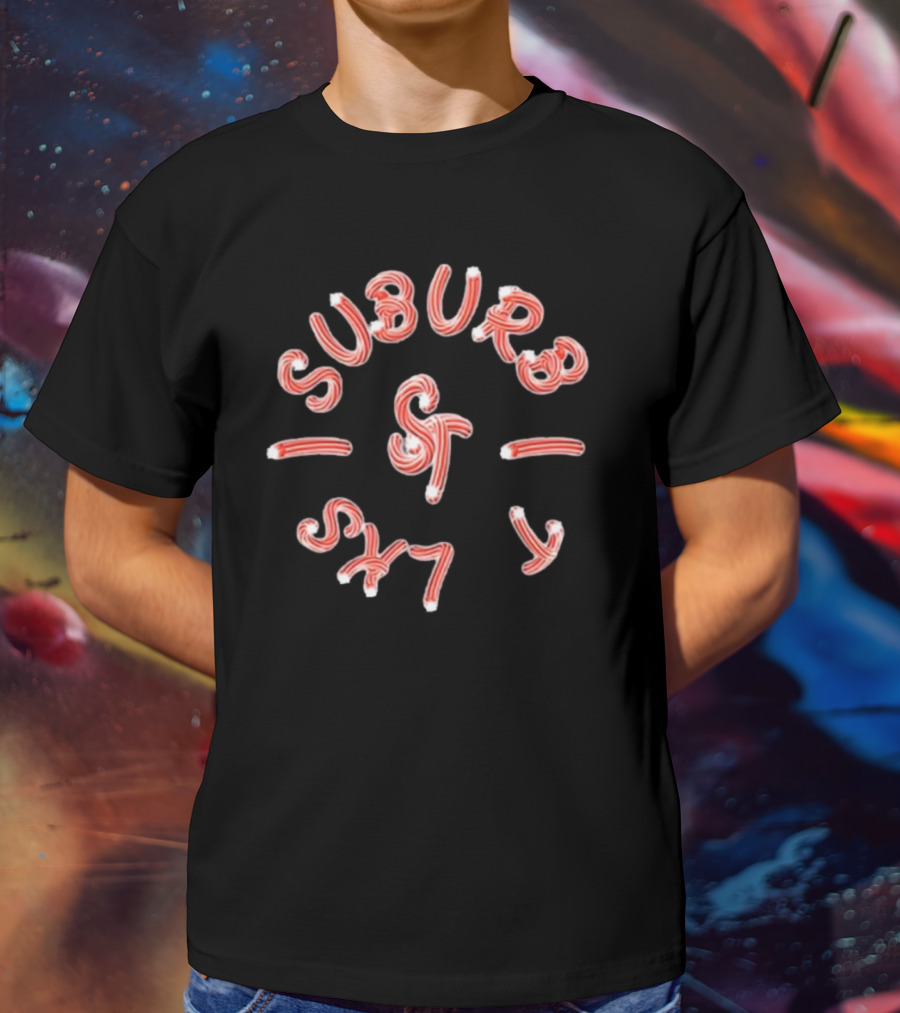 Suburb Talks Candy Cane New Curved Stripe T-Shirt