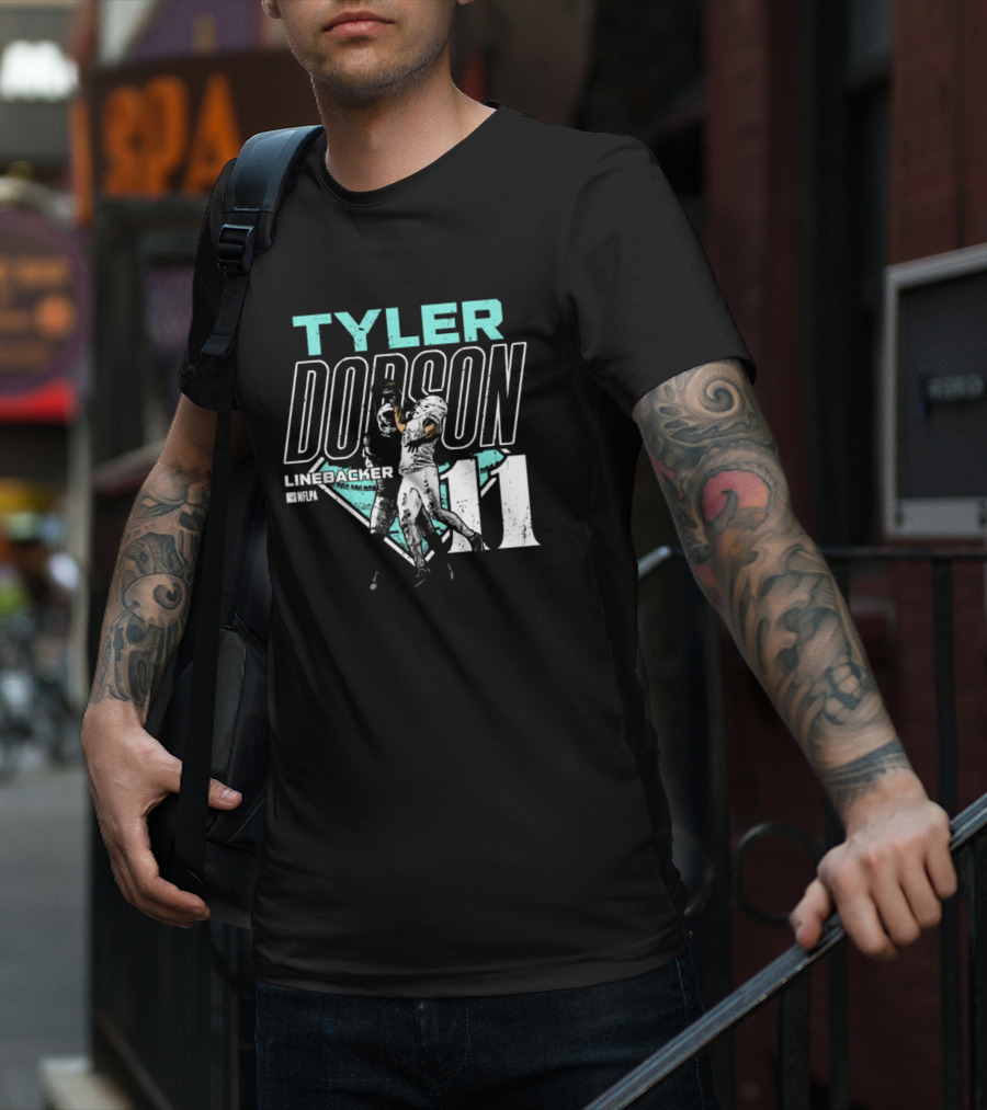 Tyler Dodson NFLPA Miami Dolphins Linebacker One-Handed Catch 11 T-Shirt