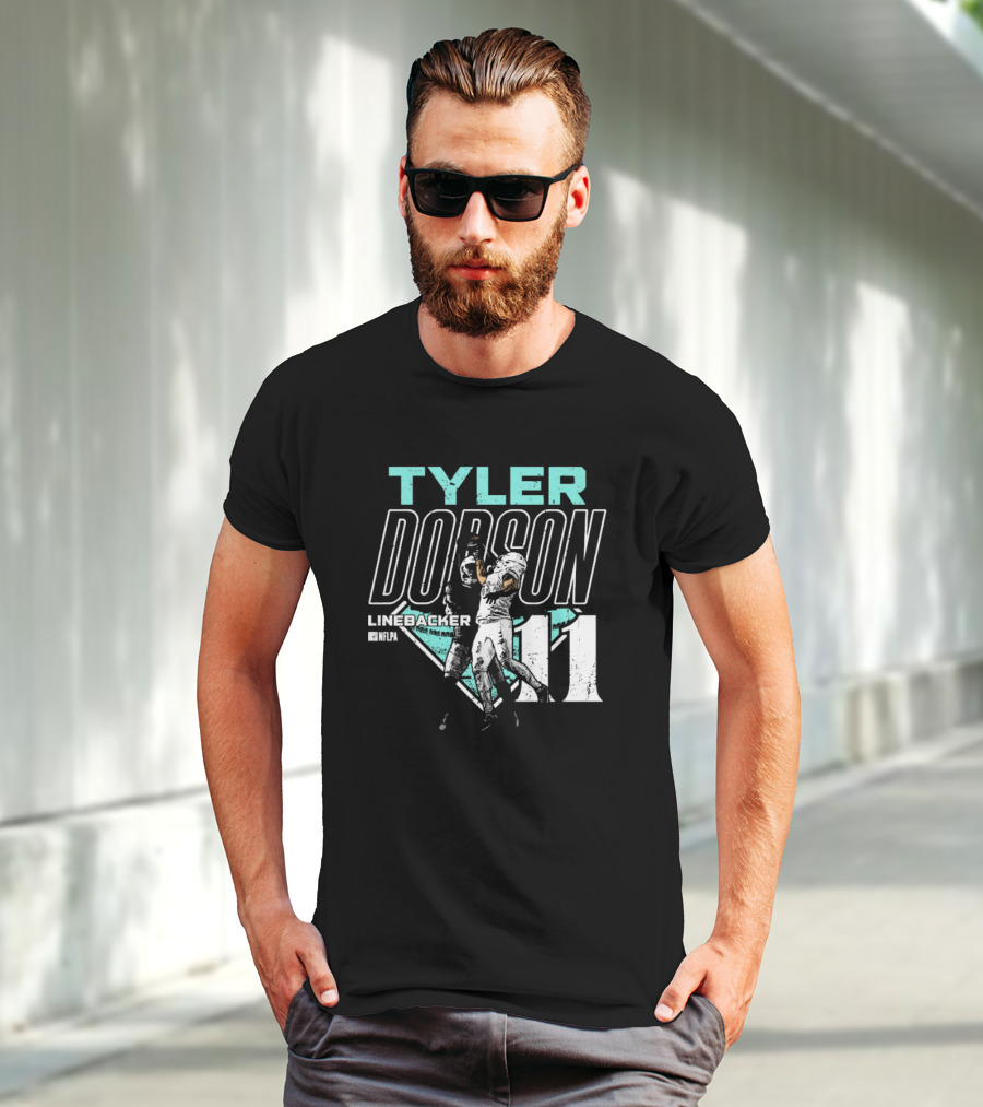 Tyler Dodson NFLPA Miami Dolphins Linebacker One-Handed Catch 11 T-Shirt