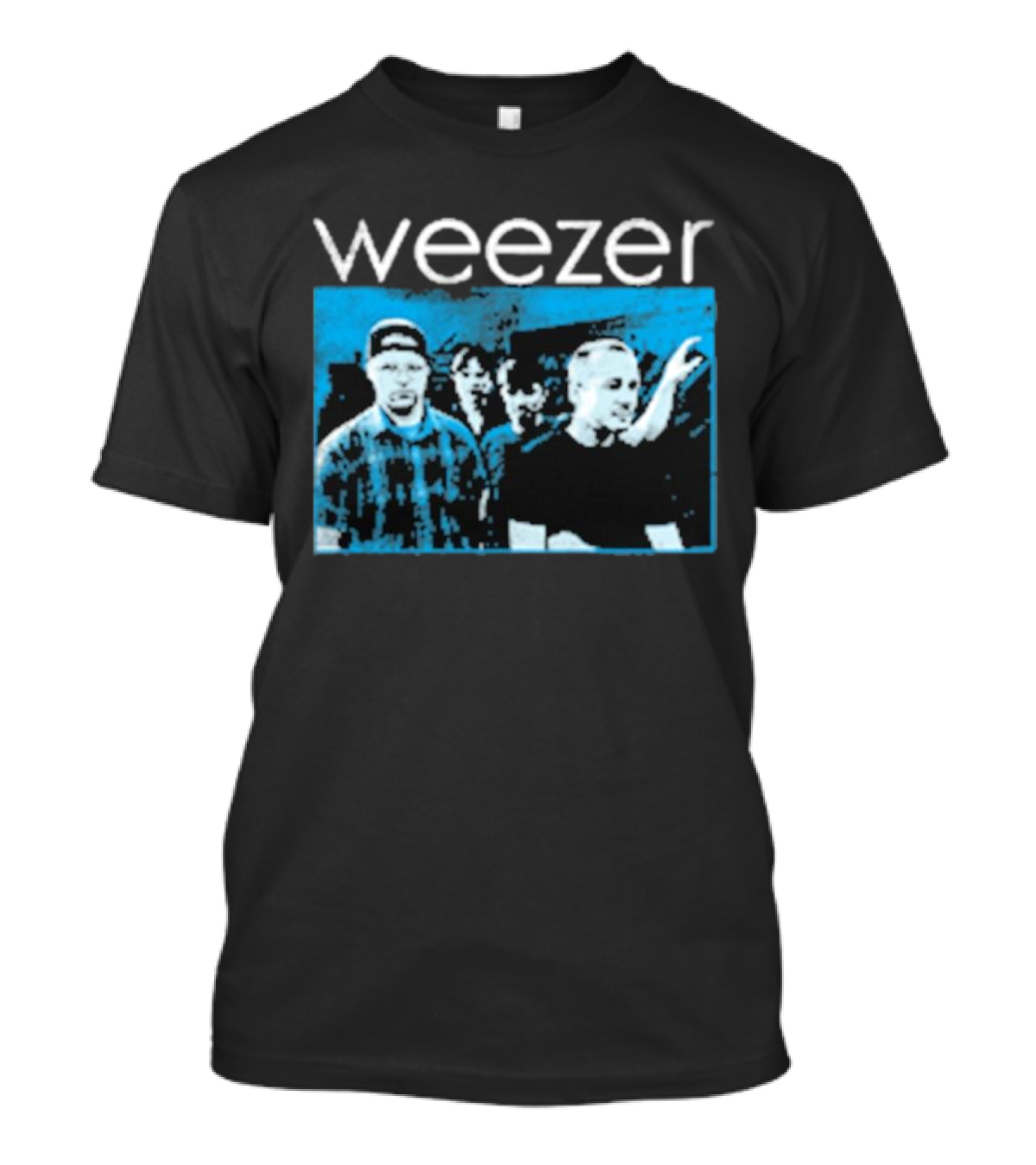 Weezer Band Blue Album Photo T-Shirt
