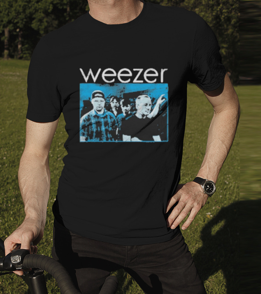 Weezer Band Blue Album Photo T-Shirt