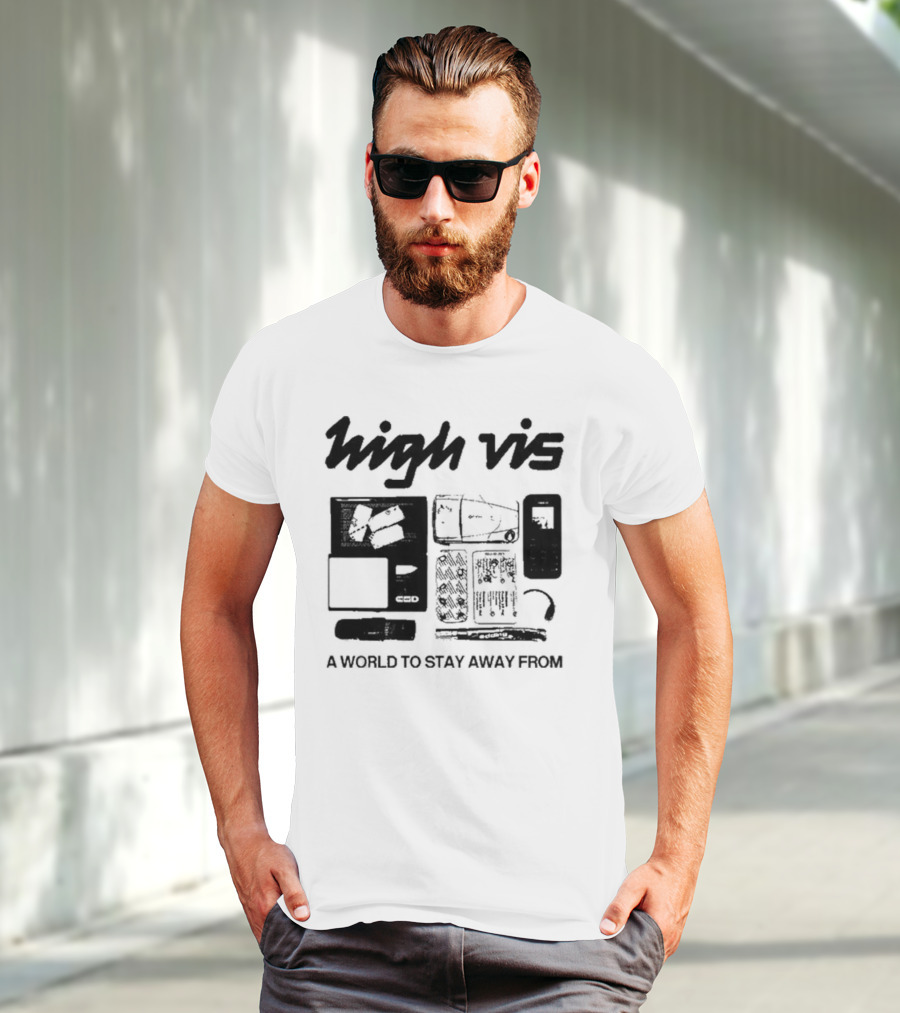 High Vis A World To Stay Away From Phone Scale Camera Vis T-Shirt