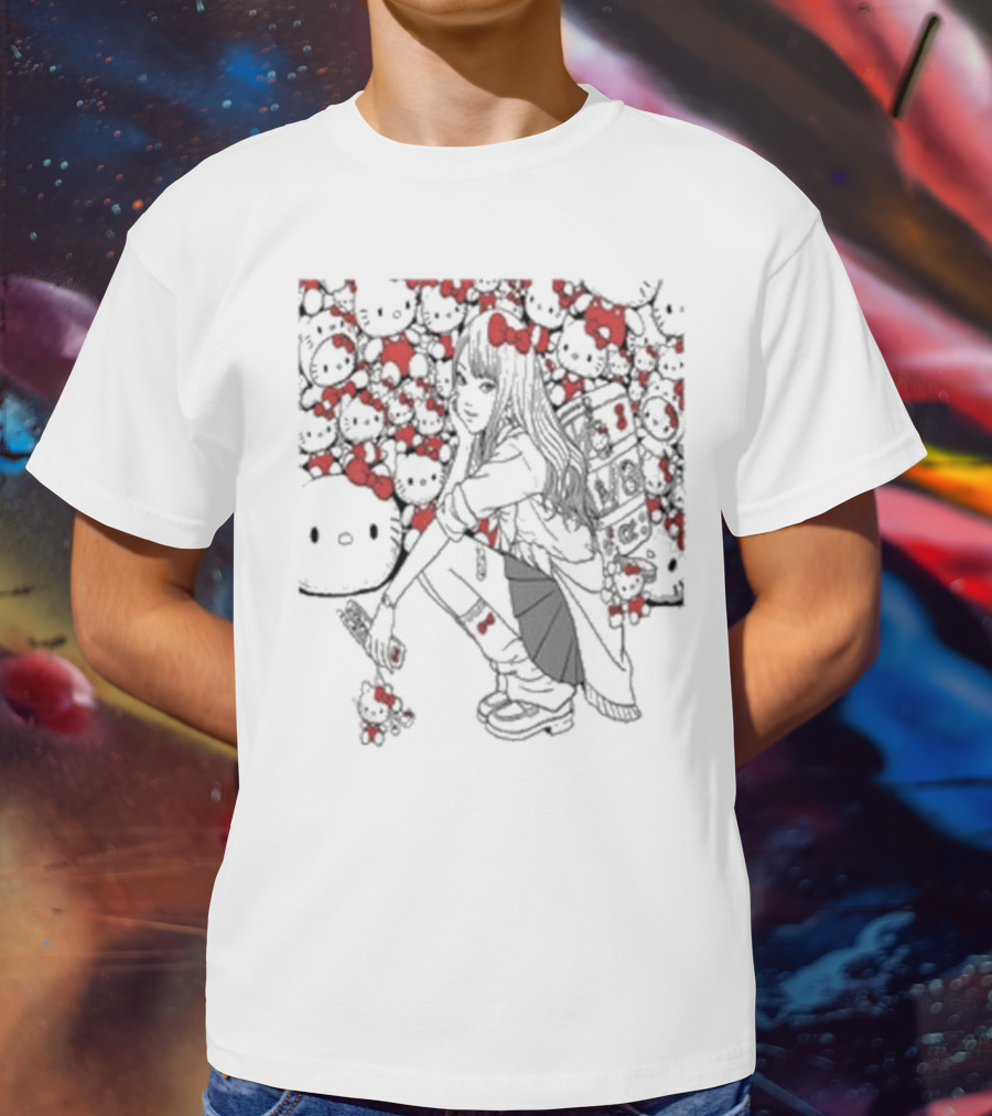 Tomie X Hello Kitty Collaboration Visual Merchandise T-Shirt