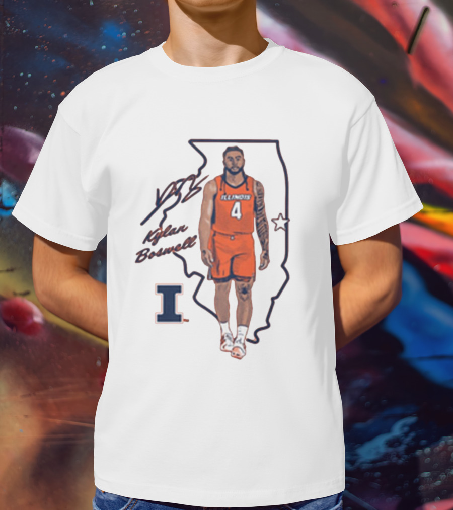 Kylan Boswell Illinois Fighting Illini Signature Collection T-Shirt