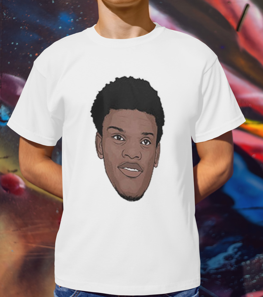 Lamar Jackson Big Head MVP Baltimore Ravens NFL T-Shirt