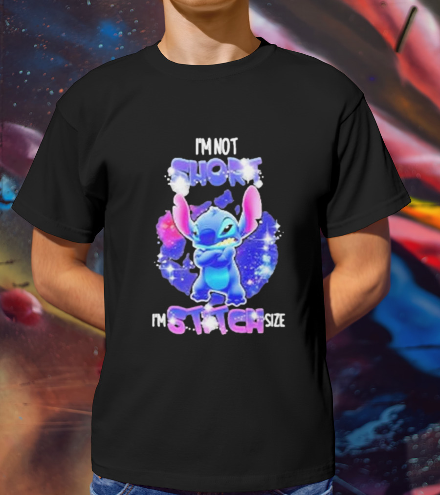 I'm Not Short I'm Stitch Size Lilo And Stitch Character Image T-Shirt