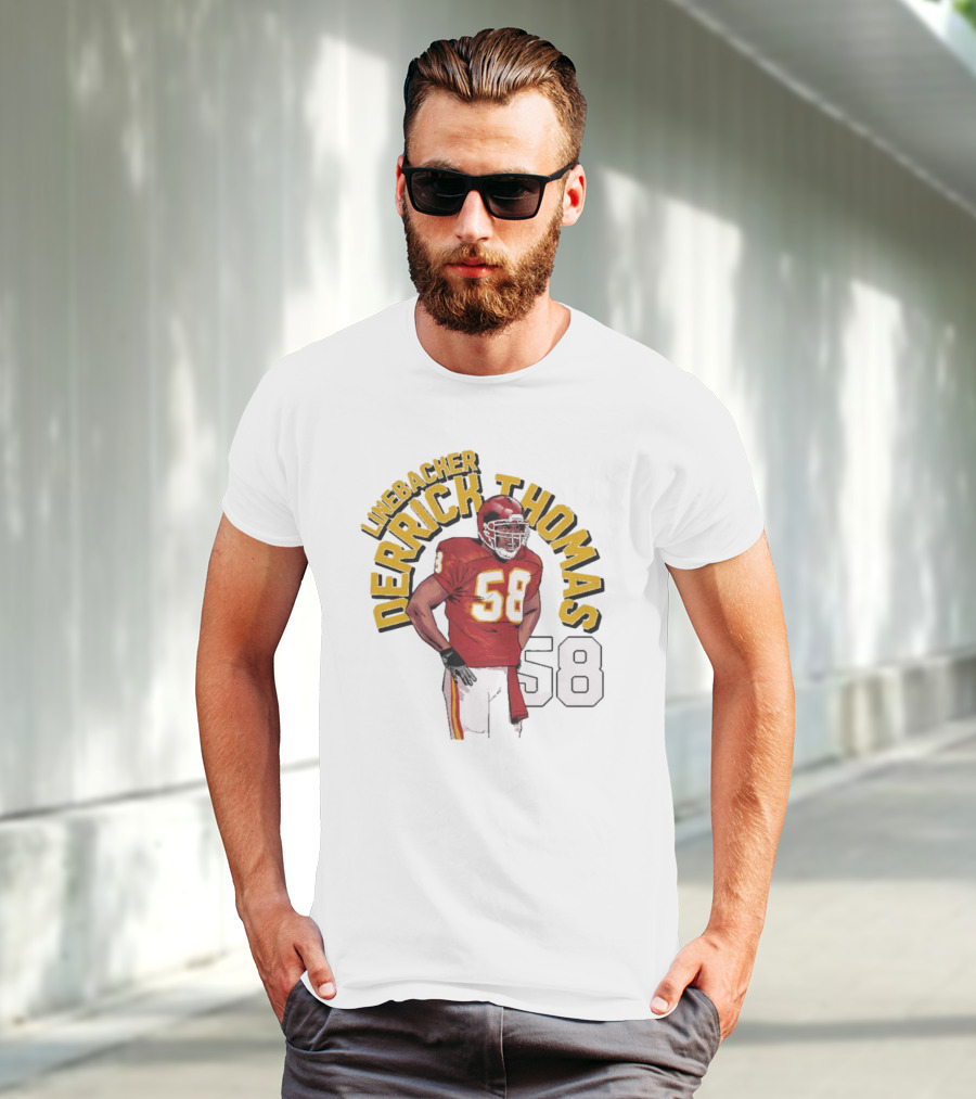 Linebacker Derrick Thomas 58 Kansas City Chiefs NFL T-Shirt
