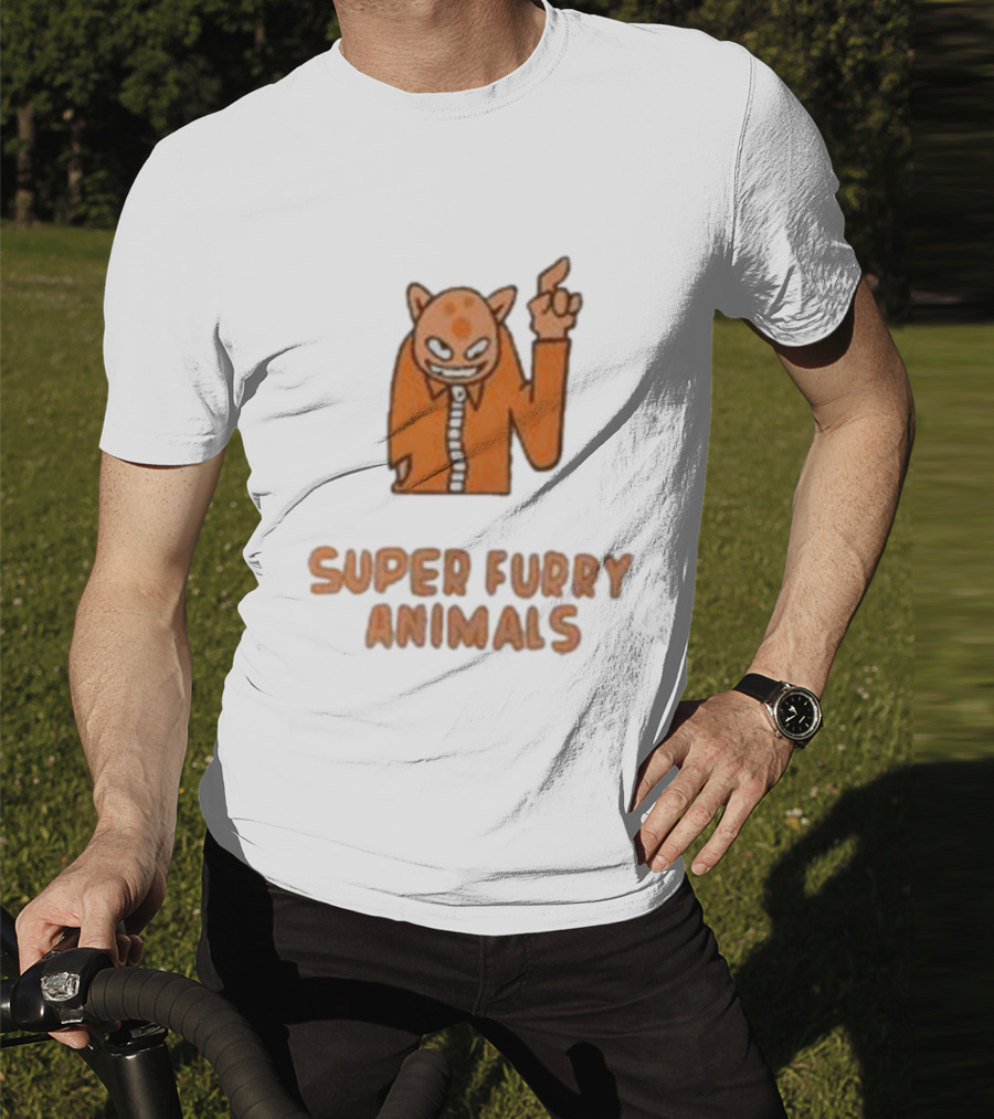 Super Furry Animals Cartoon Character Orange Creature T-Shirt