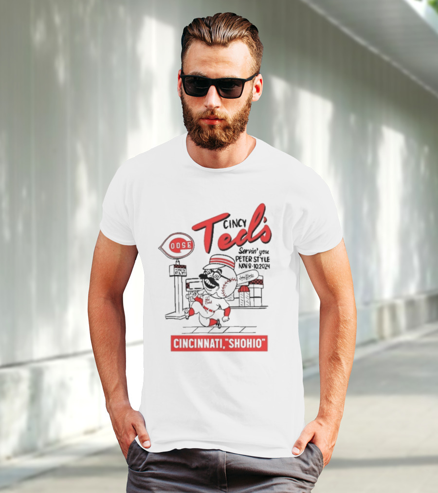 Goose Cincy Ted's Servin' You Perfect Style Cincinnati Shohio Nov 8-10 T-Shirt