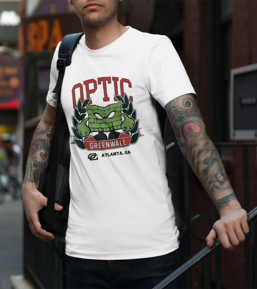 Optic Greenwall Atlanta GA City Colors T-Shirt