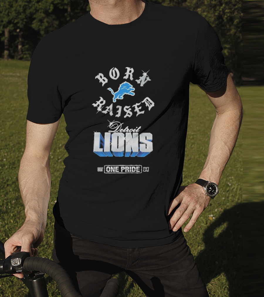 Born Raised Detroit Lions One Pride Chrome T-Shirt