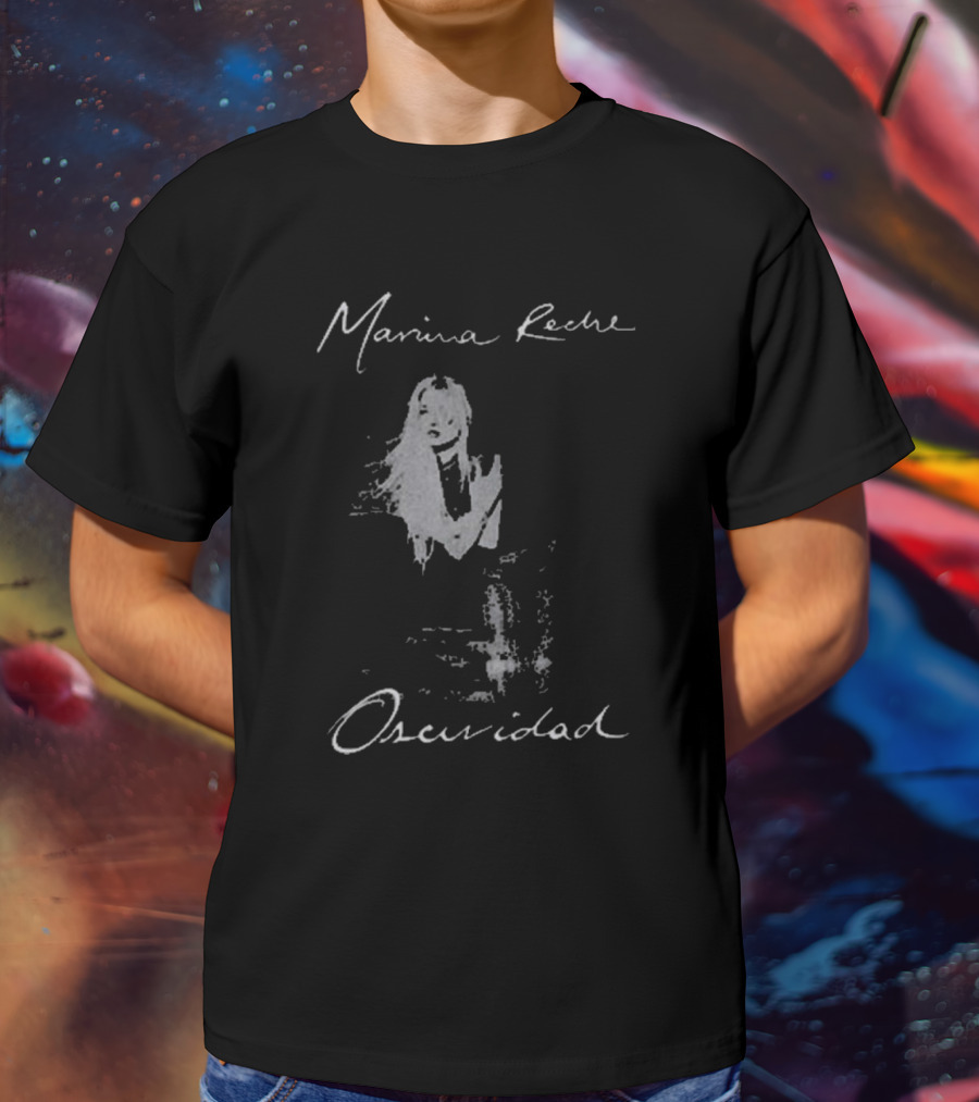 Marina Reche Oscuridad Camiseta Mujer En Silueta Blanca T-Shirt