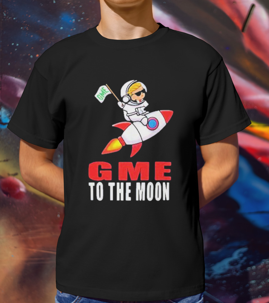 GME WallStreetBets To The Moon Astronaut Rocket T-Shirt