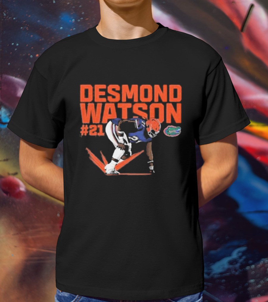 Desmond Watson #21 Florida Gators NCAA Football Caricature T-Shirt