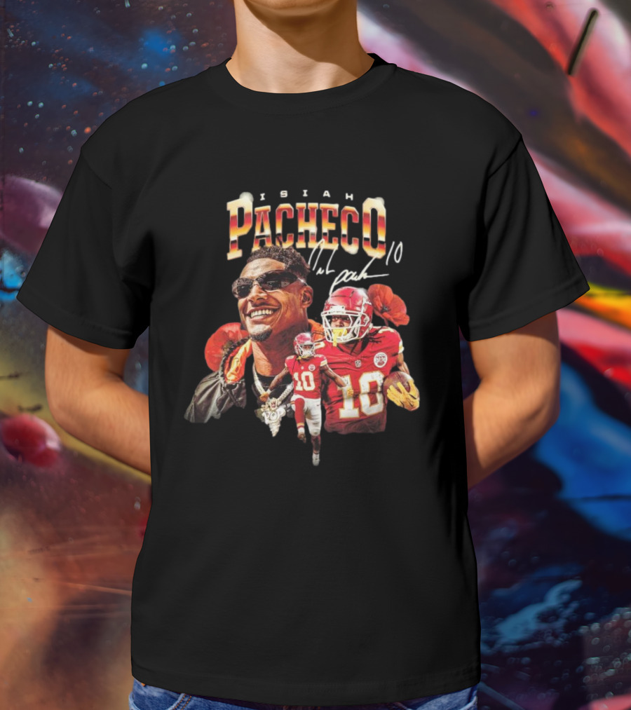 Isiah Pacheco Kansas City Chiefs NFL Signature 10 T-Shirt