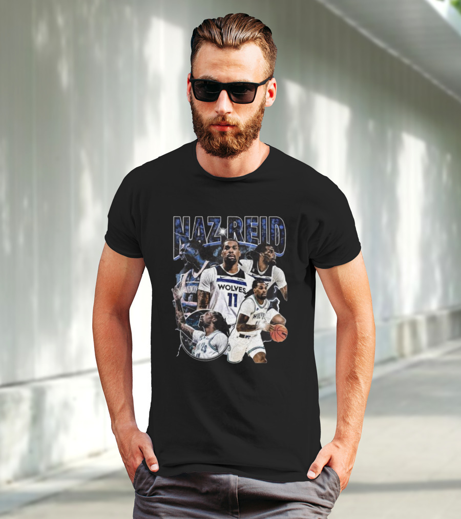 Naz Reid Minnesota Timberwolves NBA Player Collage T-Shirt