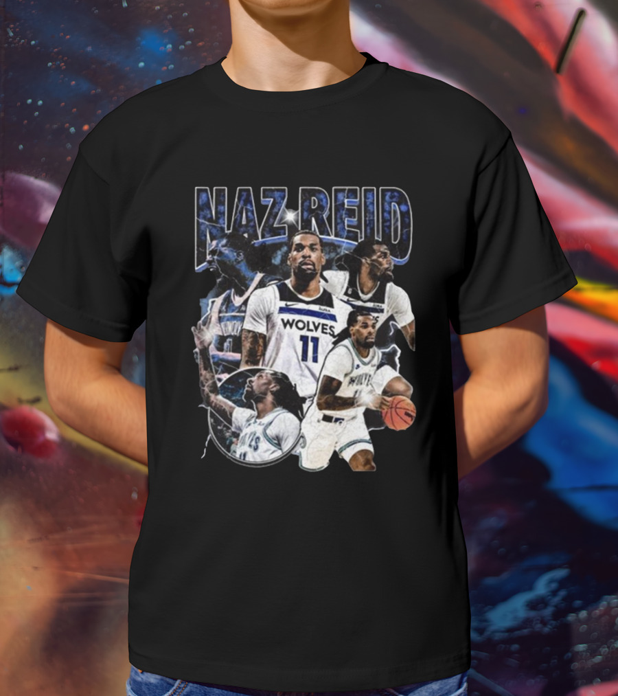 Naz Reid Minnesota Timberwolves NBA Player Collage T-Shirt