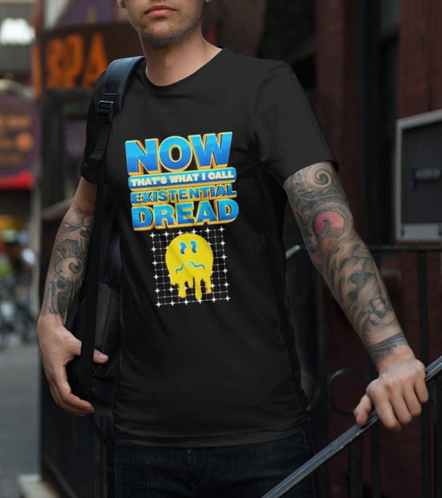 NOW That’s What I Call Existential Dread Melting Emoji Grid T-Shirt