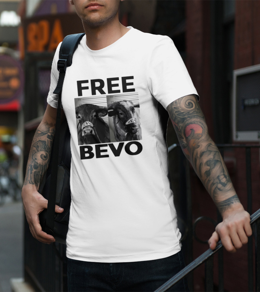 Free Bevo Mugshot Cow With Kyle Umlang T-Shirt