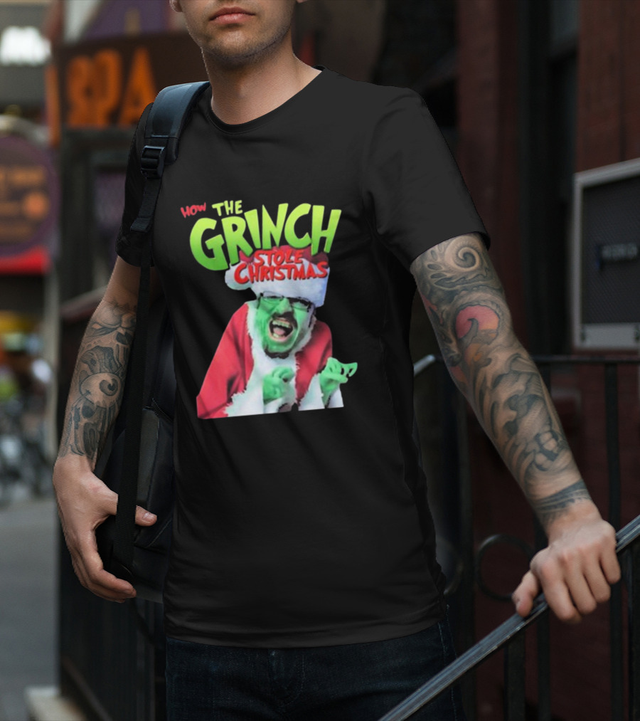 Ricky Berwick How The Grinch Stole Christmas Green Face Santa Costume T-Shirt