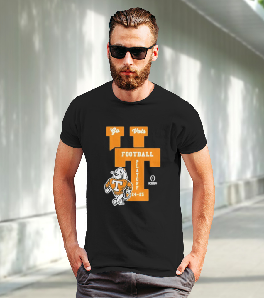 Tennessee Vols Football Playoff 24-25 Go Vols Interlock Strutting Smokey T-Shirt