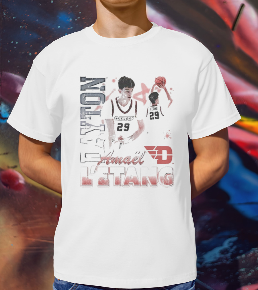 Amael L’Etang Dayton Flyers 29 Basketball 90s Dayton T-Shirt