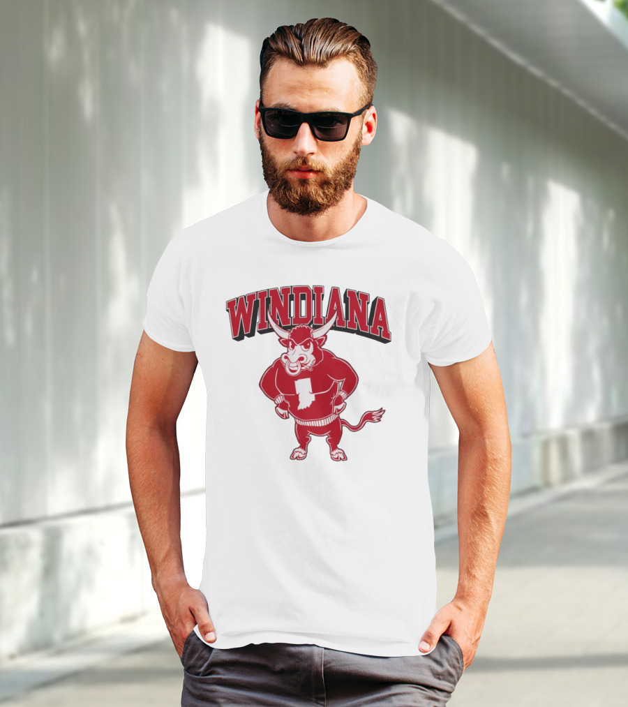 Windiana Indiana Hoosiers Football Bull Mascot T-Shirt