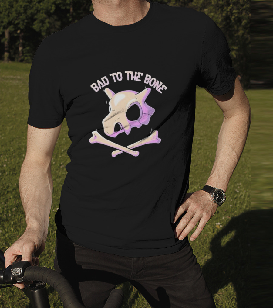 Chad Thegroovylion Bad To The Bone Cubone Skull And Crossbones T-Shirt