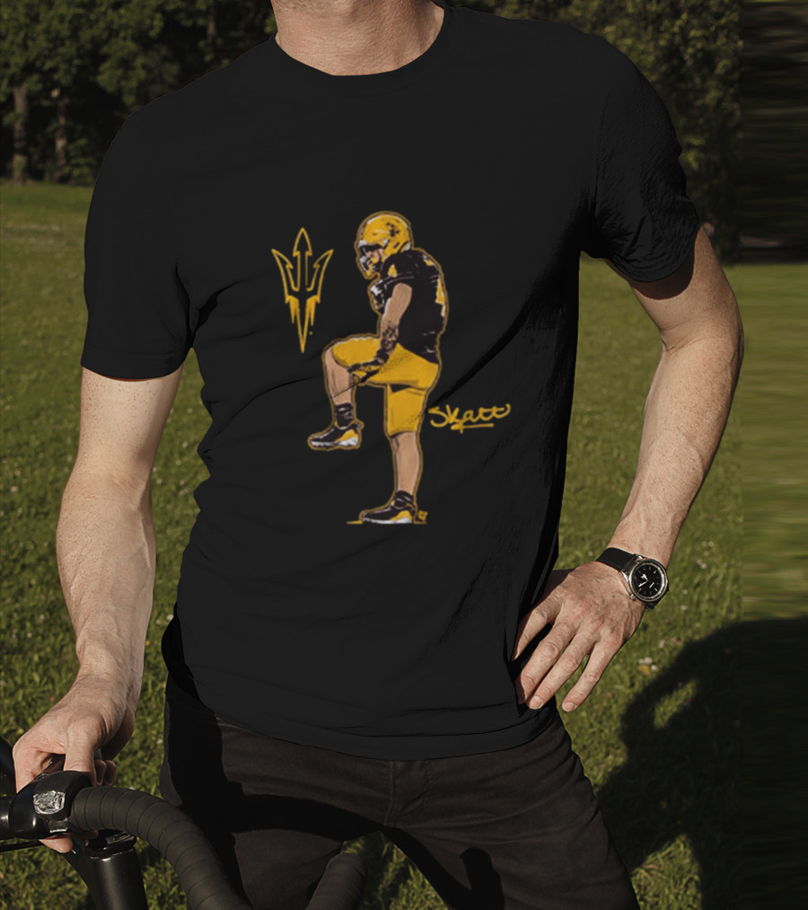 Arizona State Sun Devils Football Skattebo Pose Signature T-Shirt