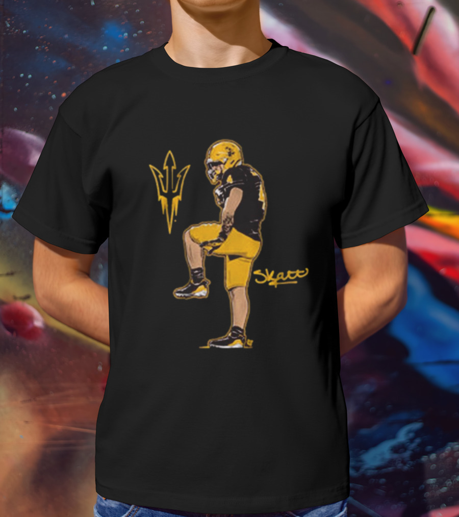 Arizona State Sun Devils Football Skattebo Pose Signature T-Shirt