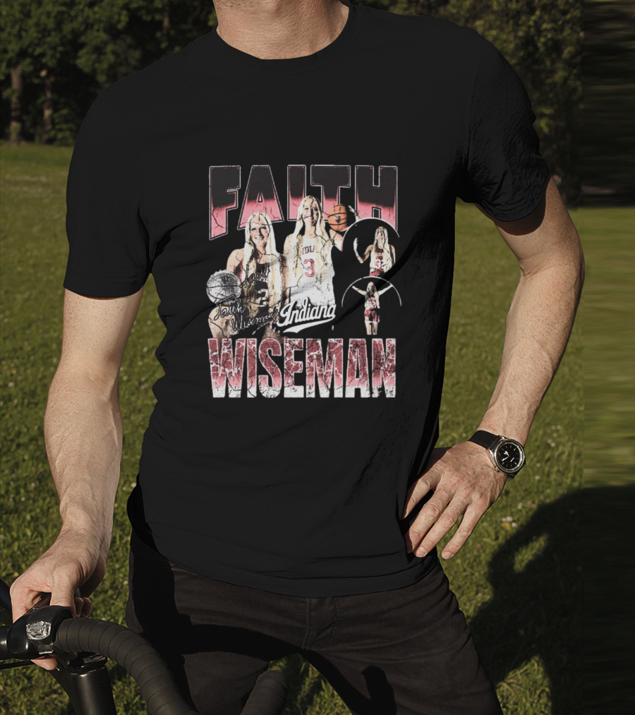 Faith Wiseman Indiana Hoosiers Basketball Signature 90s T-Shirt