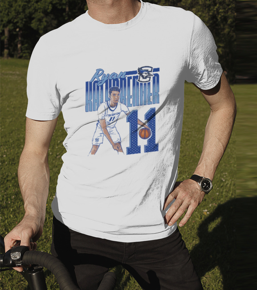 Ryan Kalkbrenner Creighton Bluejays Number 11 Cartoon Big East Conference T-Shirt