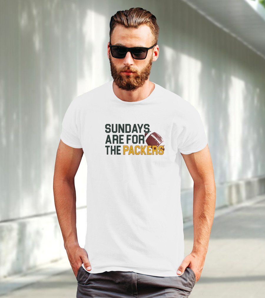 Sundays Are For The Green Bay Packers Football NFL Fans T-Shirt