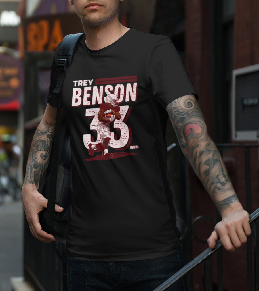 Trey Benson NFLPA #33 Vintage Arizona Cardinals T-Shirt