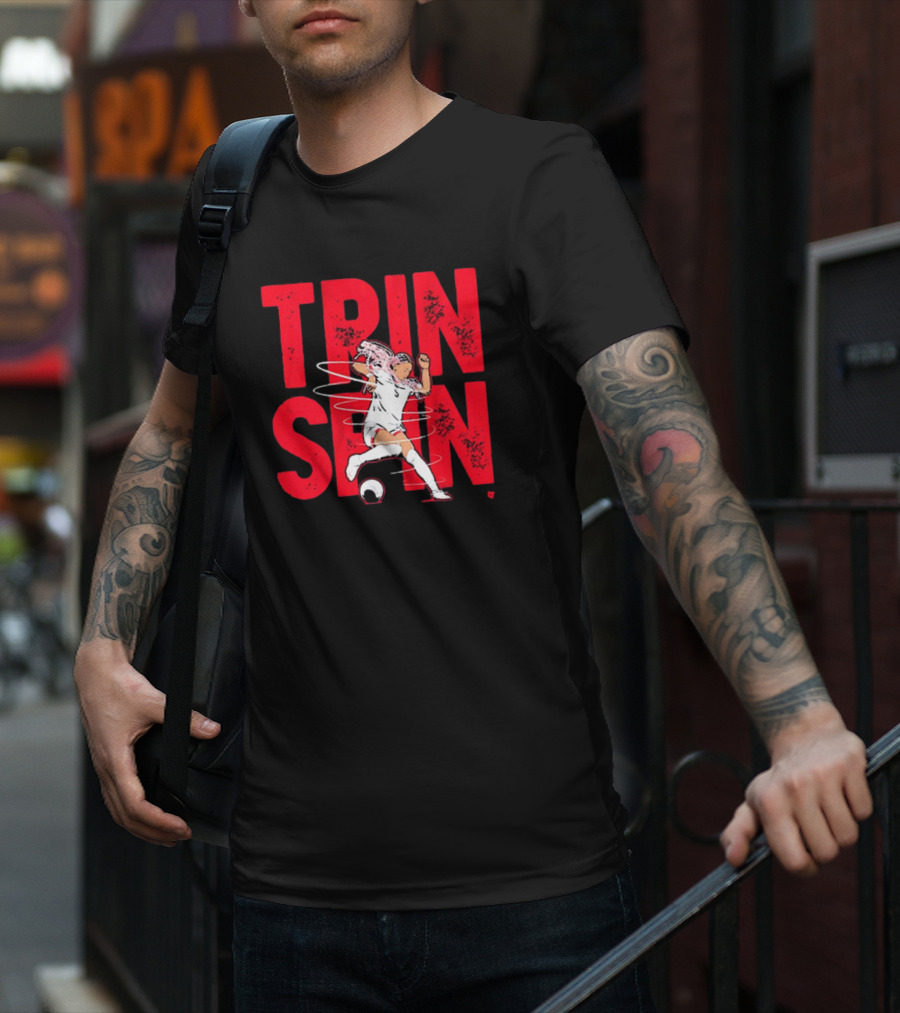 Trinity Rodman Washington Spirit Soccer Trin Spin Action T-Shirt