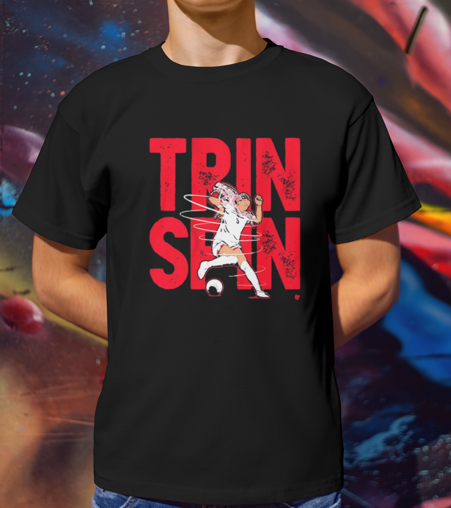 Trinity Rodman Washington Spirit Soccer Trin Spin Action T-Shirt