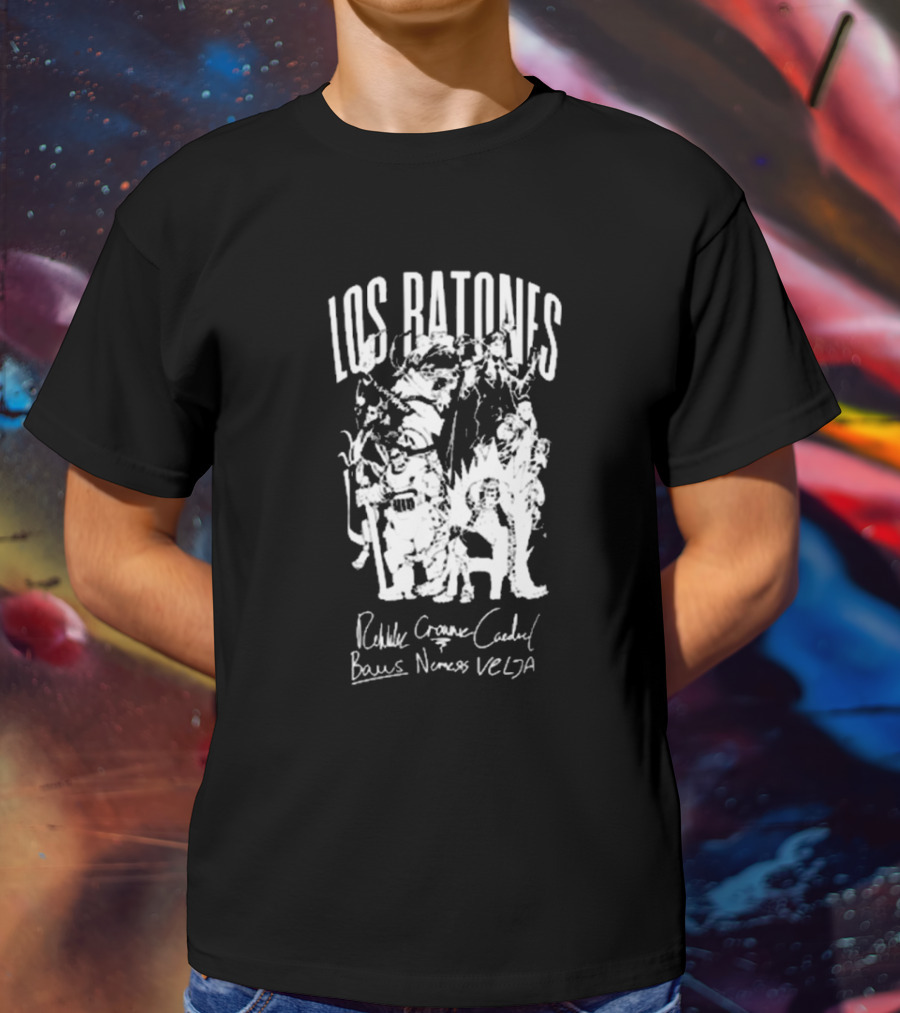 Los Ratones Rehlike Crownie Caedrel Baus Nemesis VELJA Signature T-Shirt