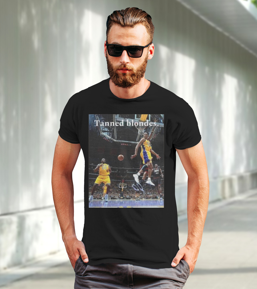 Tanned Blondes Basketball Lakers-Sixers Game Scene T-Shirt